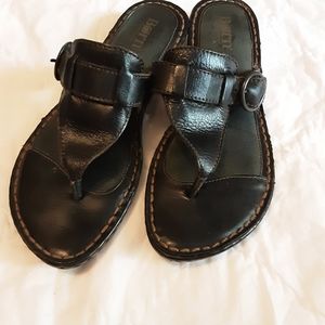 Born size 8 dark brown sandals